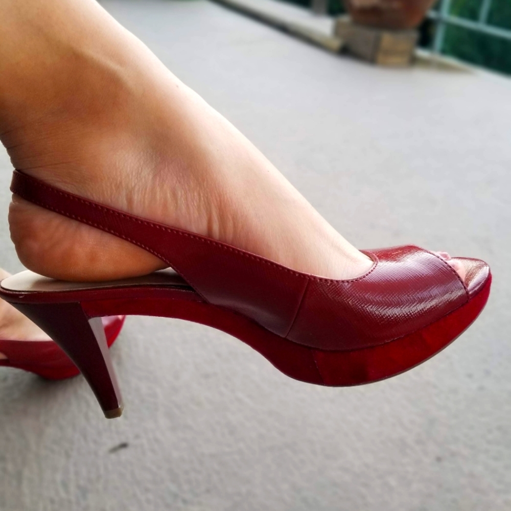 Nine West red high heels